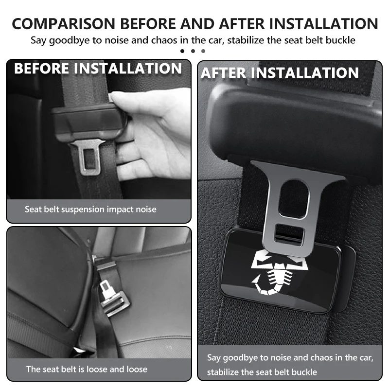 Car Seat Belt Fixing Clips Holder Stabilizer Ornaments Interior Accessories For Abarth FIAT 500 FR Doblo Siena Stilo Tipo UNO
