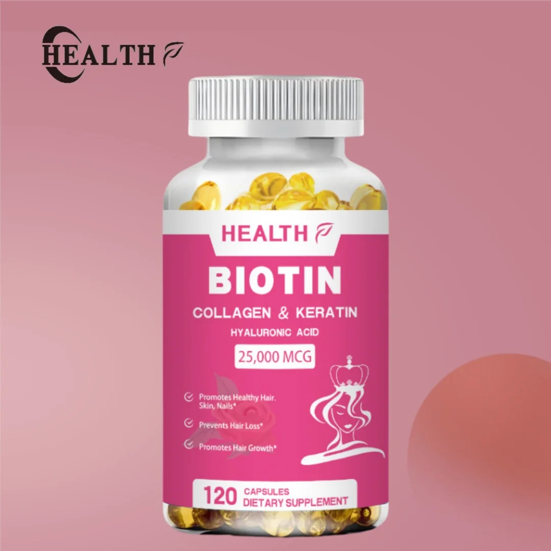 

Super Collagen Protein, Containing Vitamin C and Biotin, Skin, Hair And Nail Supplements, Containing Antioxidants, 120 Capsules