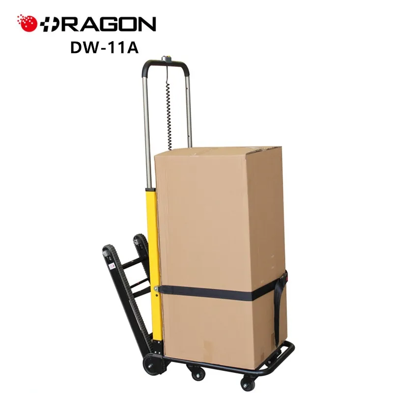 Motorized Four-Wheel Foldable Aluminium Stair Climbing Hand Truck with Platform Lift 169kg Load Capacity for Logistics Pro