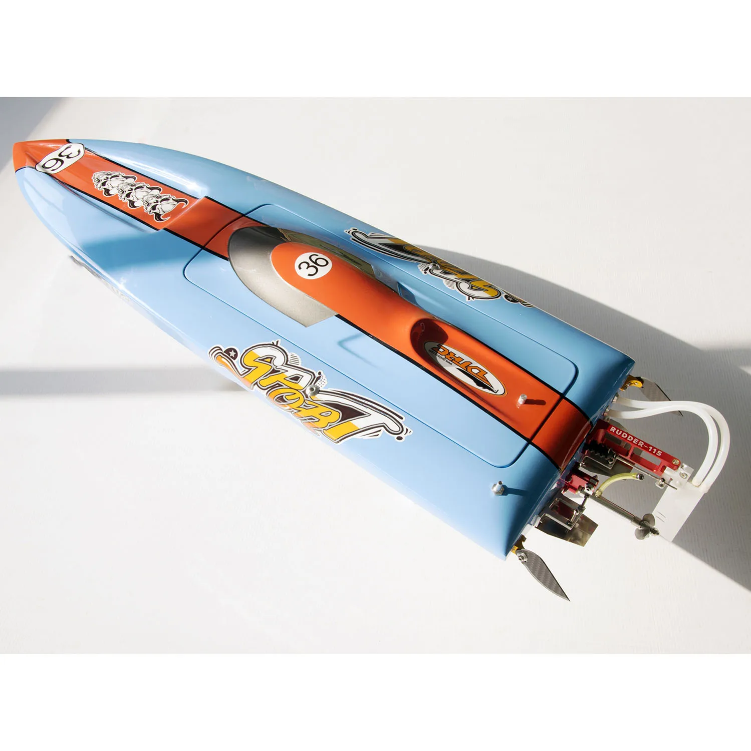 E36 75 km/u hoge snelheid RC raceboot glasvezel afstandsbediening elektrisch scheepsmodel met ESC-motor voor volwassenen