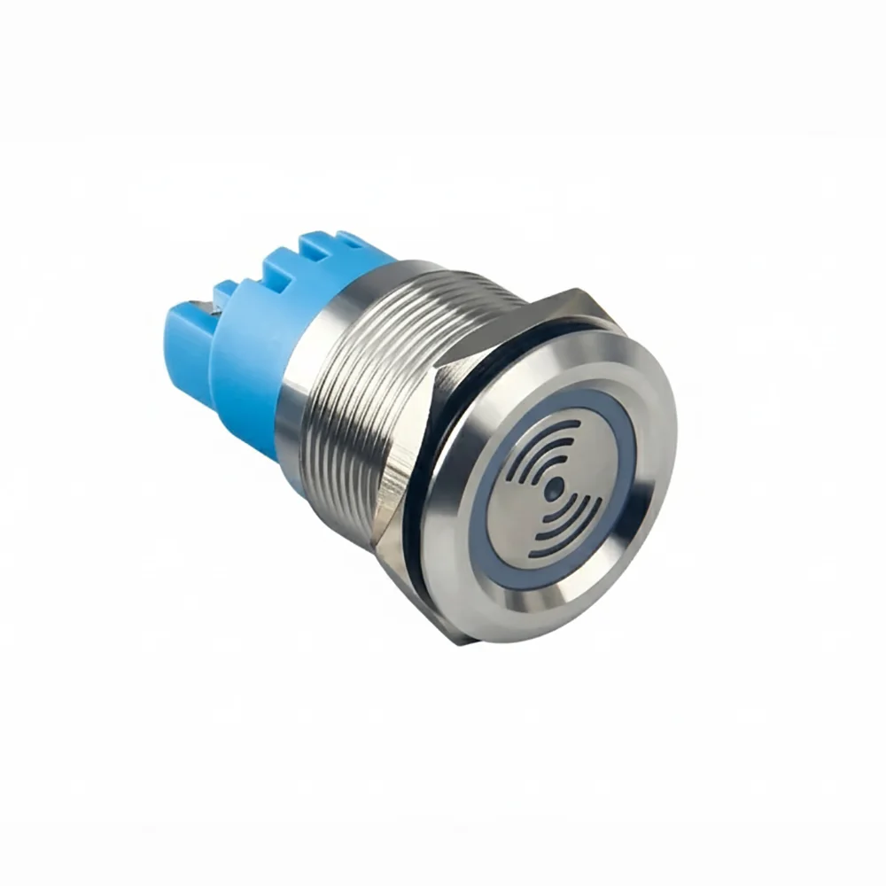 

New 19/22MM Metal Buzzer Waterproof DC12V 24V Indicator Red Lamp 304 Stainless Steel LED Light Flash Buzzer