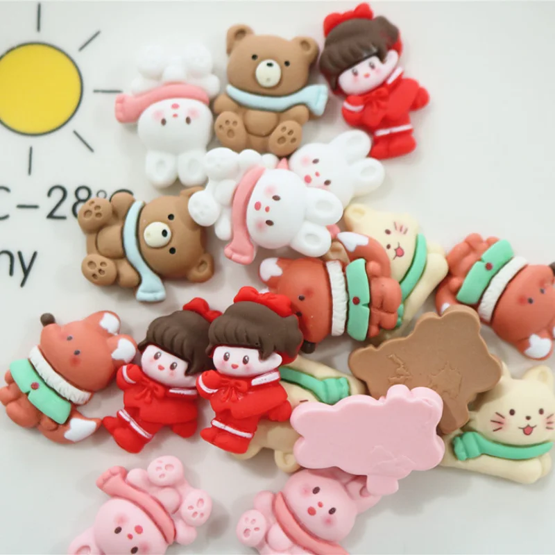 10pcs Mini Kawaii Cartoon Fruit Cherry Resin Flat Back Cabochons Scrapbook Diy  Party Hairpin Accessories Home Decoration Craft