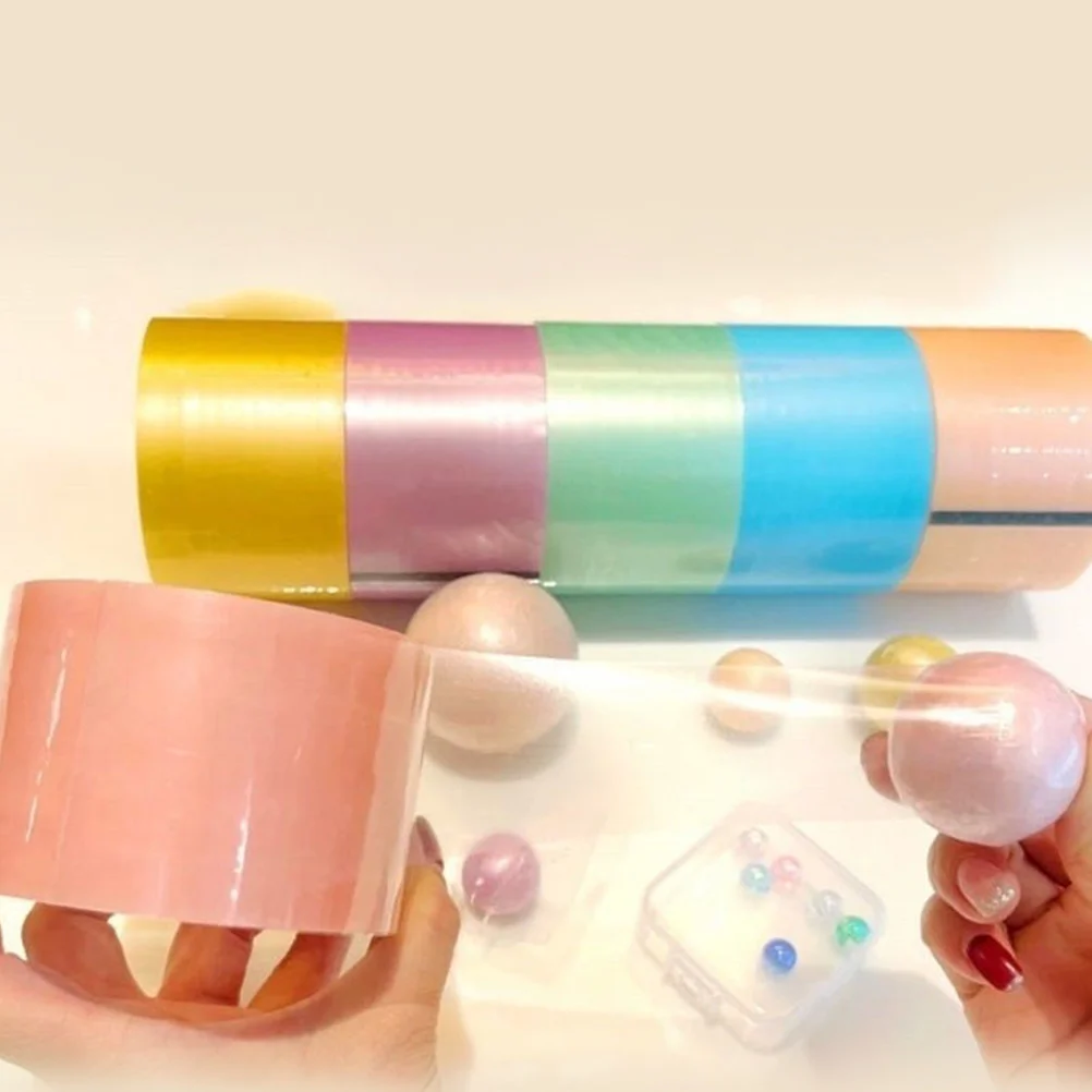 

6 Rolls Sticky Ball Tapes Colored Adhesive Decompression For Kids Stress Relief Fidget Fun Craft Tape Play Everywhere