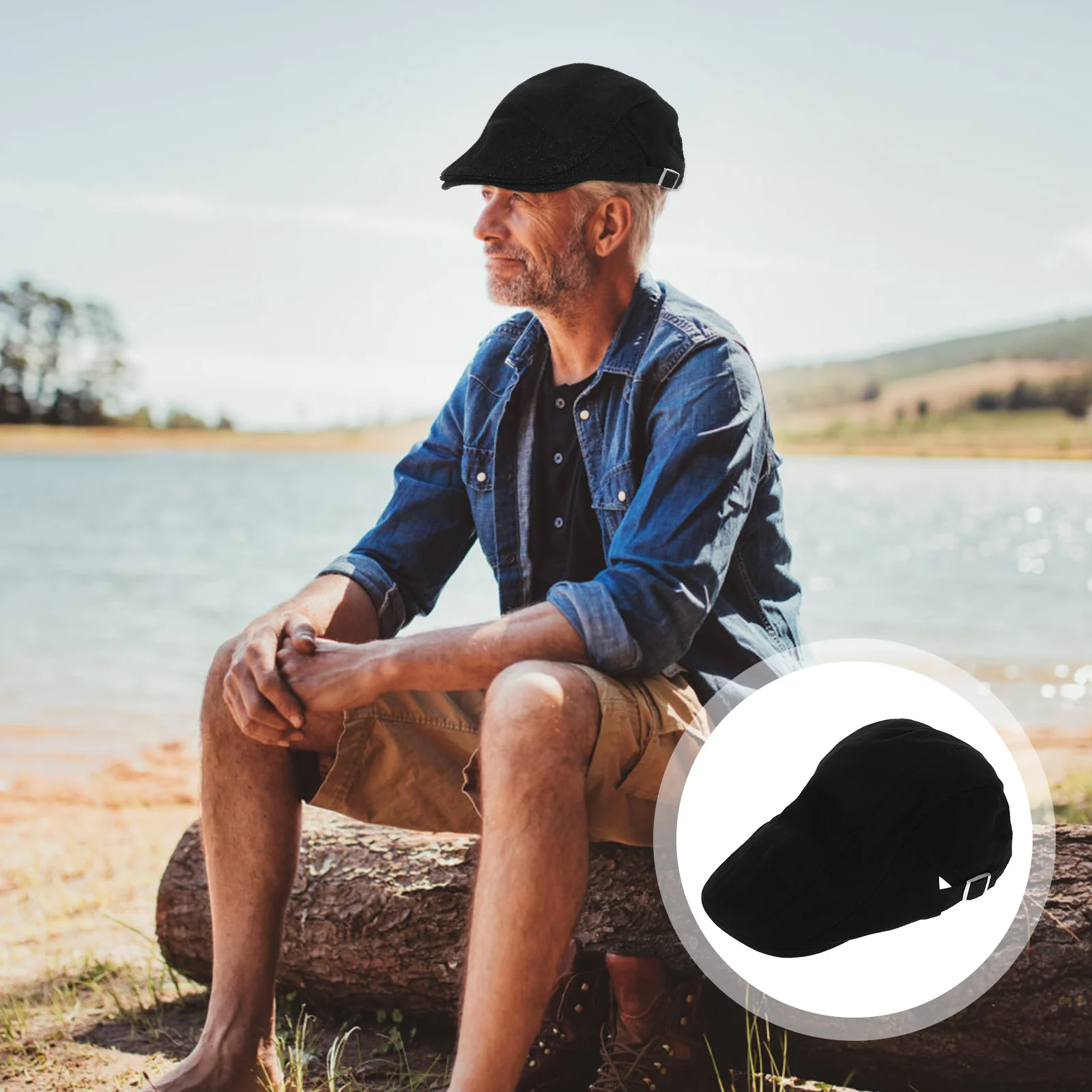 Czapka męska typu kaszkiet z czystej bawełny, klasyczny beret, czapka kierowcy, oddychająca, miękka, odporna na zużycie, modna czapka codzienna dla mężczyzn.