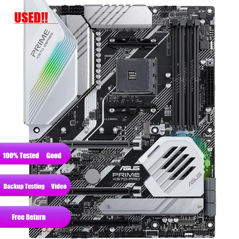 ASUS PRIME X570-PRO Motherboard AM4 AMD X570 DDR4 128GB PCI-E 4.0 HDMI SATA III USB3.2 ATX For Ryzen 3 PRO 3200G 5600G CPU