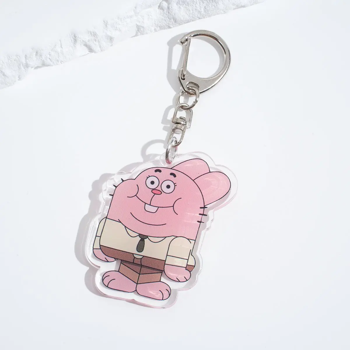 Acrylic Cartoon Anime Pendant Keychains Holder Car Key Chain Key Ring Phone Bag Hanging Jewelry Gifts Accessories Gumball