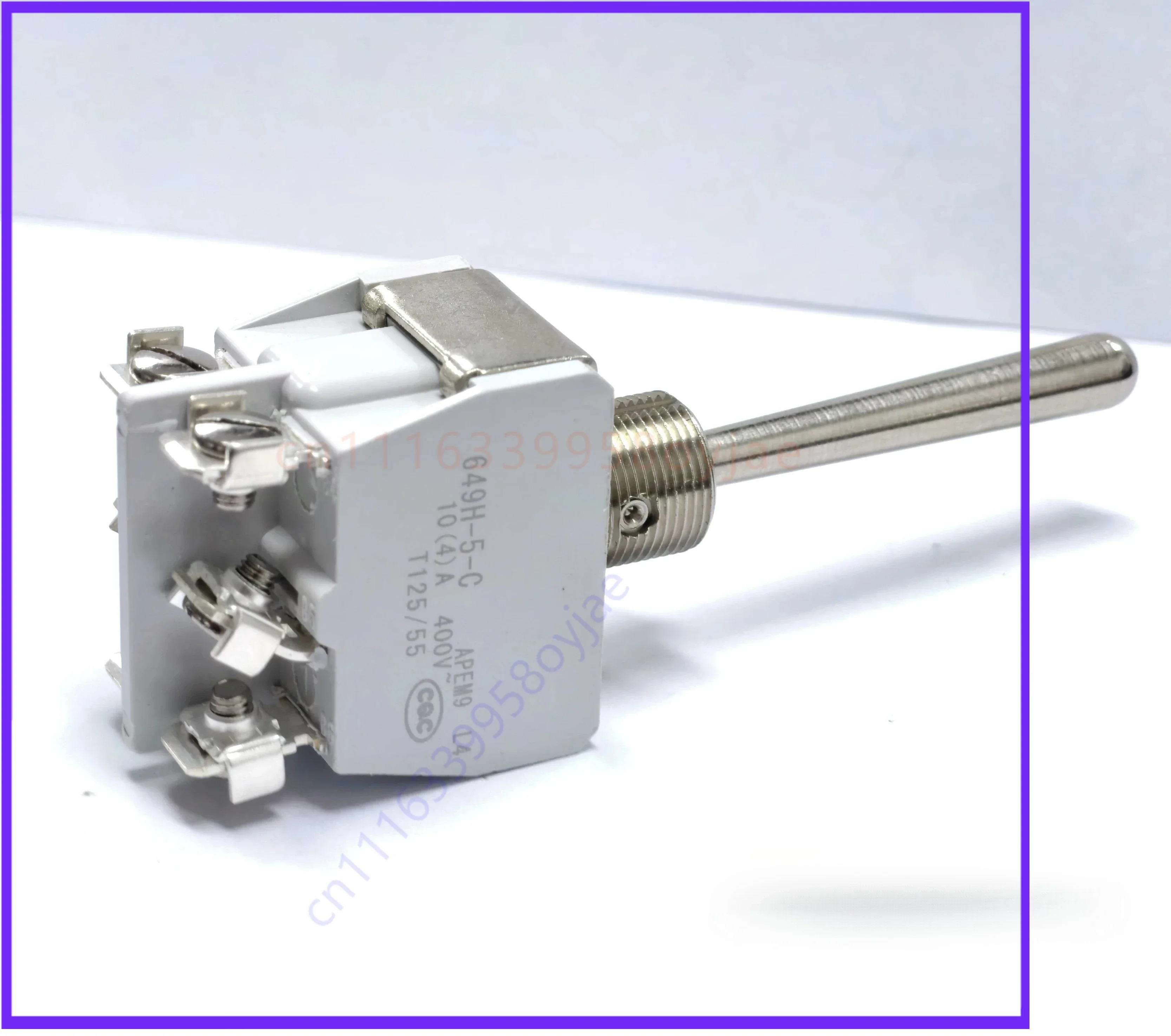 For apem rocker switch 649h-5 bipolar on off on screw terminal 6-pin 3-position self-locking handle length 40