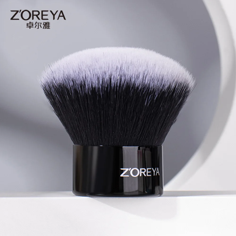 ZOREYA Black Mushroom Head Powder Brush Portable Makeup Tool Single Blush Brush for Cosmetics