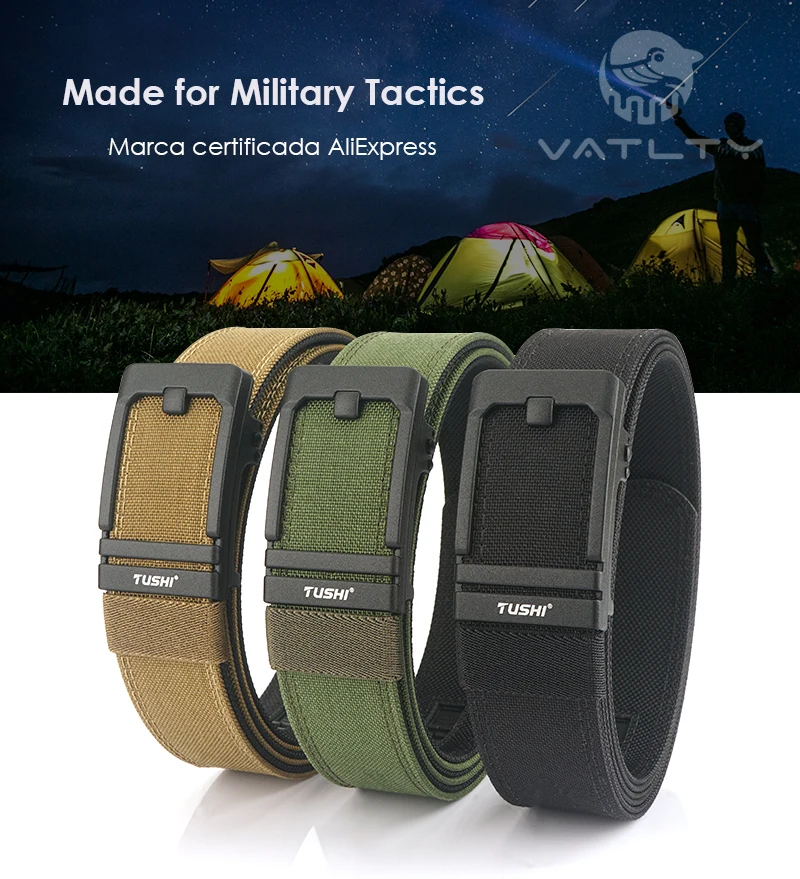 VATLTY neue taktische Pistole Airsoft Gürtel für Männer Metall automatische Schnalle Militär gürtel 1100d engen Nylon Freizeit gürtel männlichen Gürtel – Detail 1