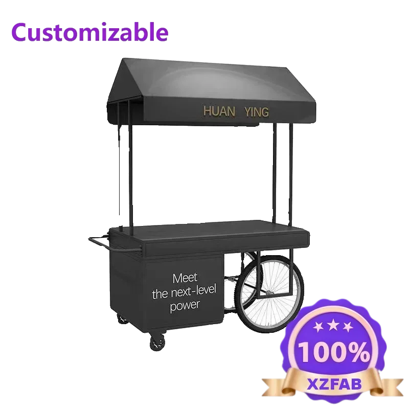 Factory Direct 2026 Wrought iron stall trucks, trolley carts, float carts, multi-functional dessert carts, commercial promotion