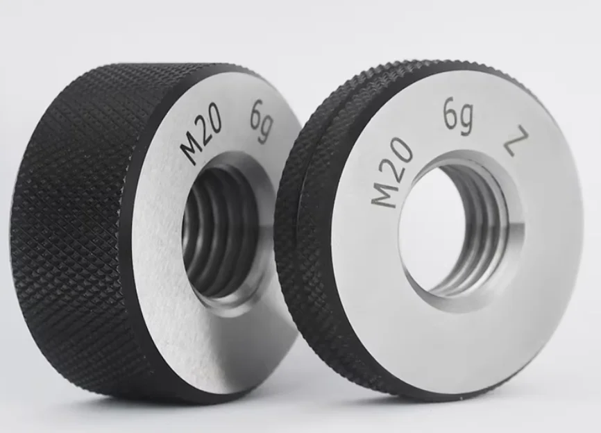M11-M25 X0.5X0.75X1 X1.5X2 6g Metric Ring thread gauge,2PCS/SET,M11 M12 to M25,Go Nogo gage,GCR15,measure gauge,external