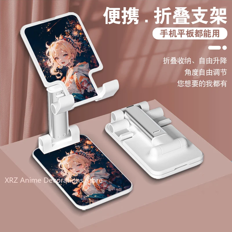 

Genshin Impact Yoimiya Cute Cartoon Anime Mobile Phone Holder Desktop Stand Lifting Christmas Gifts