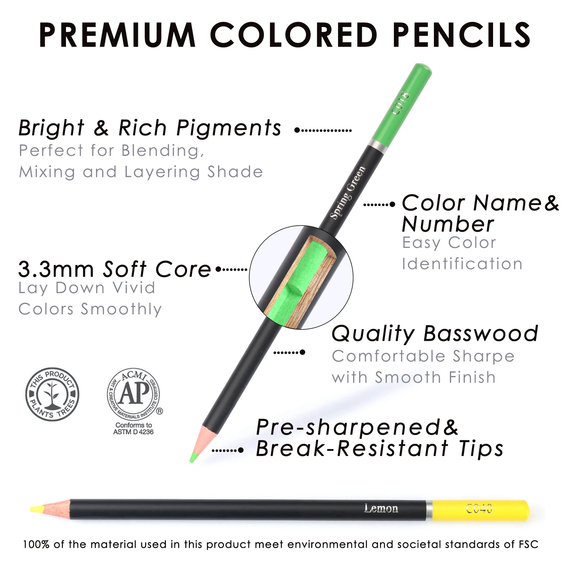 Imagem -02 - Lápis Coloridos para Livro de Colorir Adulto Núcleo Macio com Cor Vibrante Bom para Desenhar e Esboçar Conjunto de 72 Cores