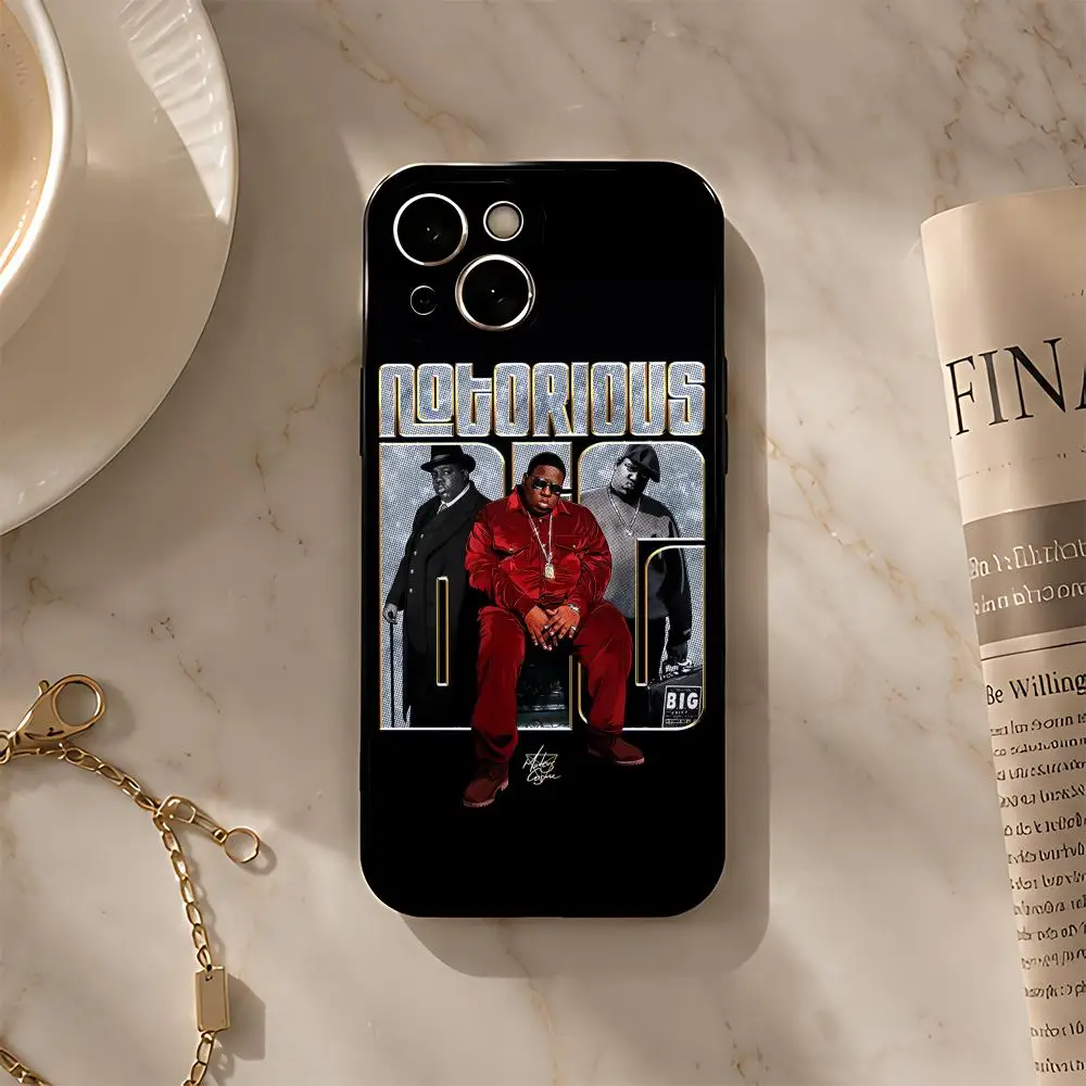 music T-The Notorious BIG Phone Case Black Sleek Matte TPU Protective Shockproof Cover for iPhone 13/14/15/16/17 Pro Max - view 4