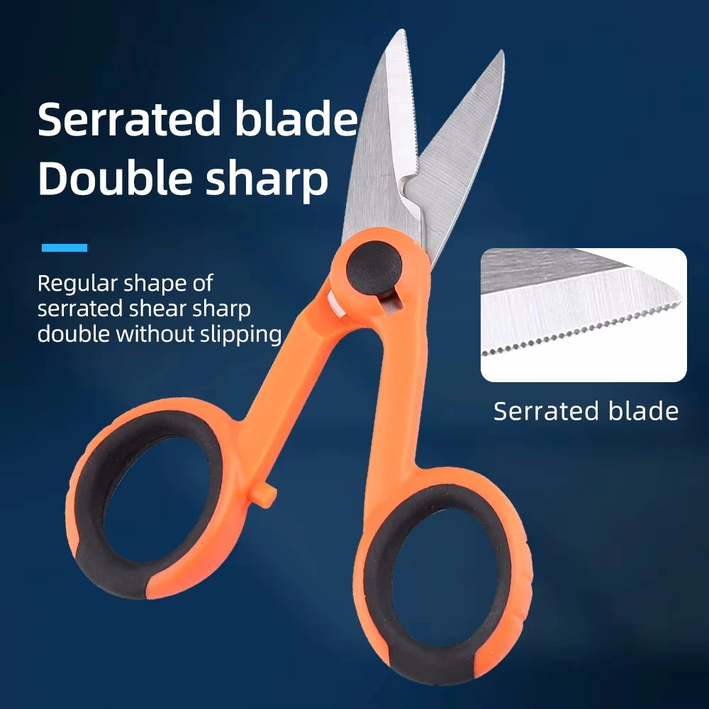 Fiber Optic Kevlar Cutter Scissors Kevlar Aramid Fiber Sharp Scissors Jumper Wire Pigtail Tools Electrician Hand Tools Scissors