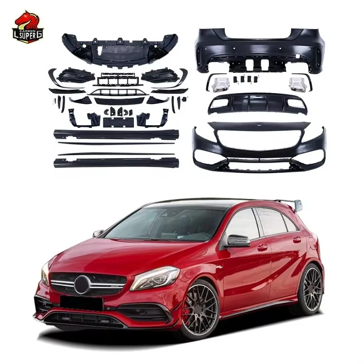 

Suitable for Mercedes Benz W176 A45 body kit, suitable for W176 A180 A200 A250 A260 car bumper replacement PP material