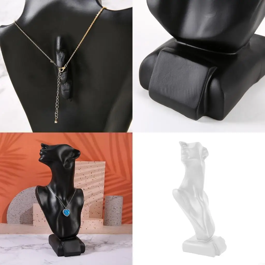 

Sturdy Resin Bust Mannequin for Necklace and Earring Organizers Display Rack