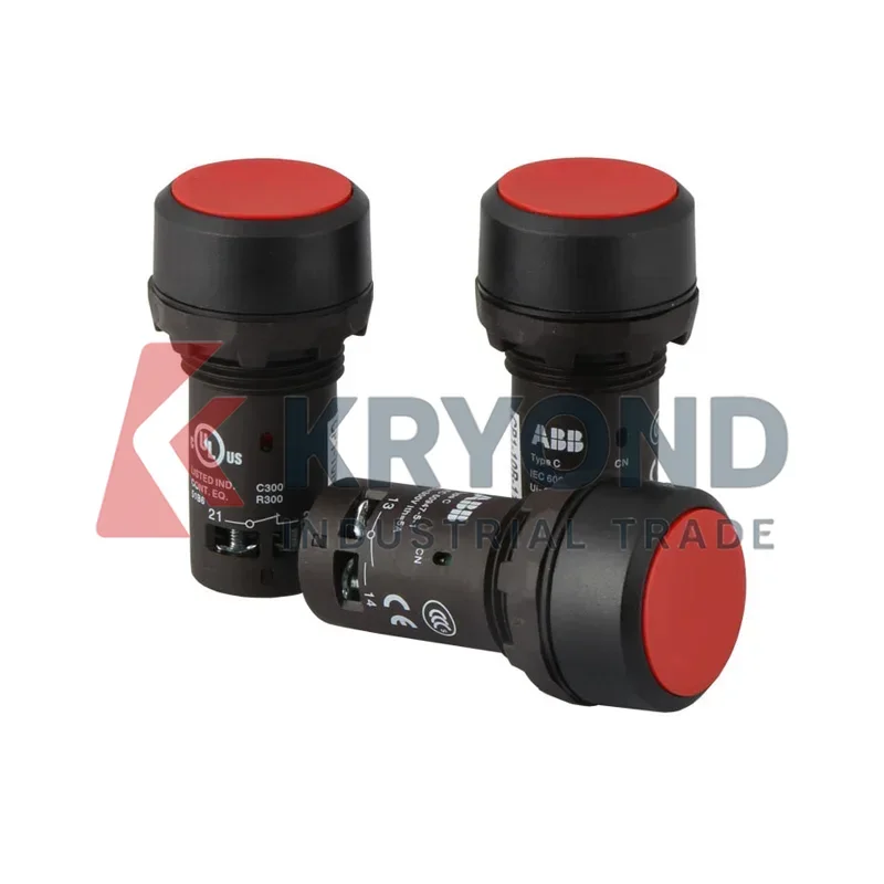 ABB مفتاح بـزر دفع CP1-10R-11 زر مسطح اثنين موقف مفتاح جهاز انتقاء C3SS1-10B-11 حدد زر المنتج الأصلي #1