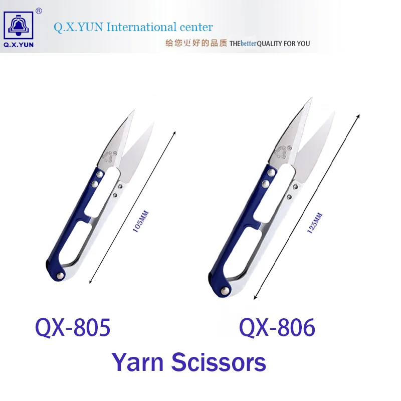 

Q.X.YUN HIGH QUALITY Stainless Steel Material Yarn Scissors QX-805 THREAD CUTTER QX-806 THREAD CUTTER Thread Clips