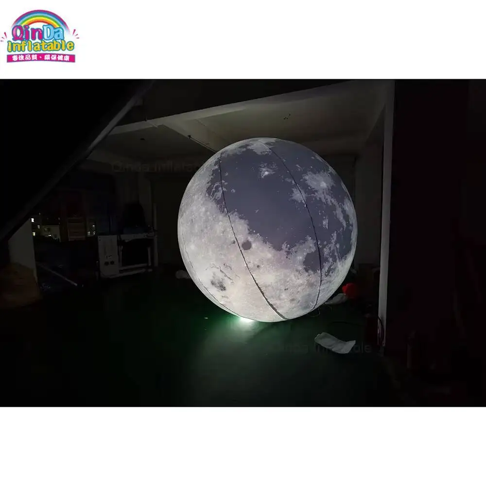 Hot Air Balloon Ground Planet Globe Inflatable Led Moon For Advertising & Show