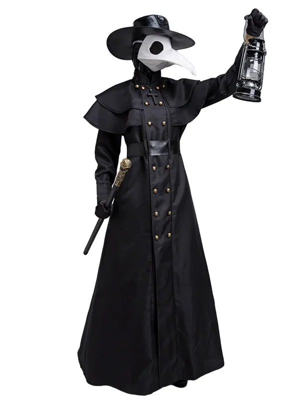 Disfraz de médico de la peste Loween Medieval Stpunk Sle, traje con máscara de cuervo de pico largo, baile de máscaras para adultos, ropa Par temática