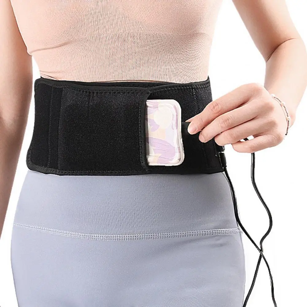 Waist Support Usb Waist Pad with Vibration Massage for Lower Back Pain Relief Lumbar Spine Support Electric Therapy for Cramps