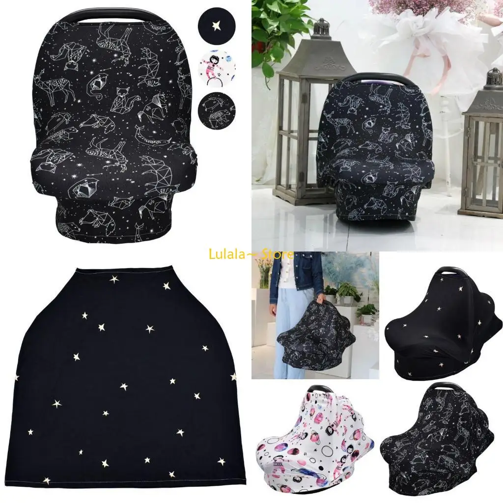 Y4QA Car for Seat Canopy Nursing Cover Shopping Cart CoverInfinity Scarf Perfect Gift