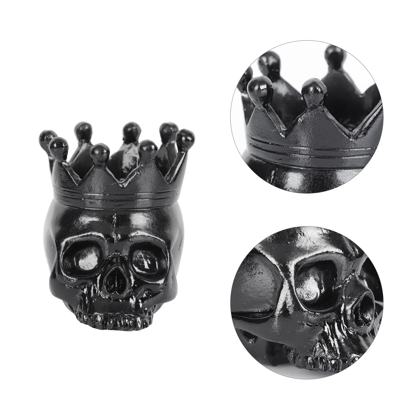 

1Pcs Unique Skull Shaped Candleholder Creative Home Decor Resin Craft Exquisite Skull Modeling Tabletop Ornament