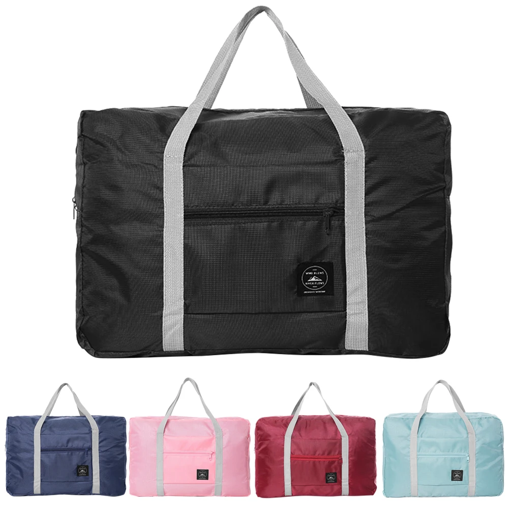 Impermeável Nylon Bagagem Organizer, dobrável Diversos Bolsa, de grande capacidade, leve, monocromática, Mulheres, Homens, Viajando