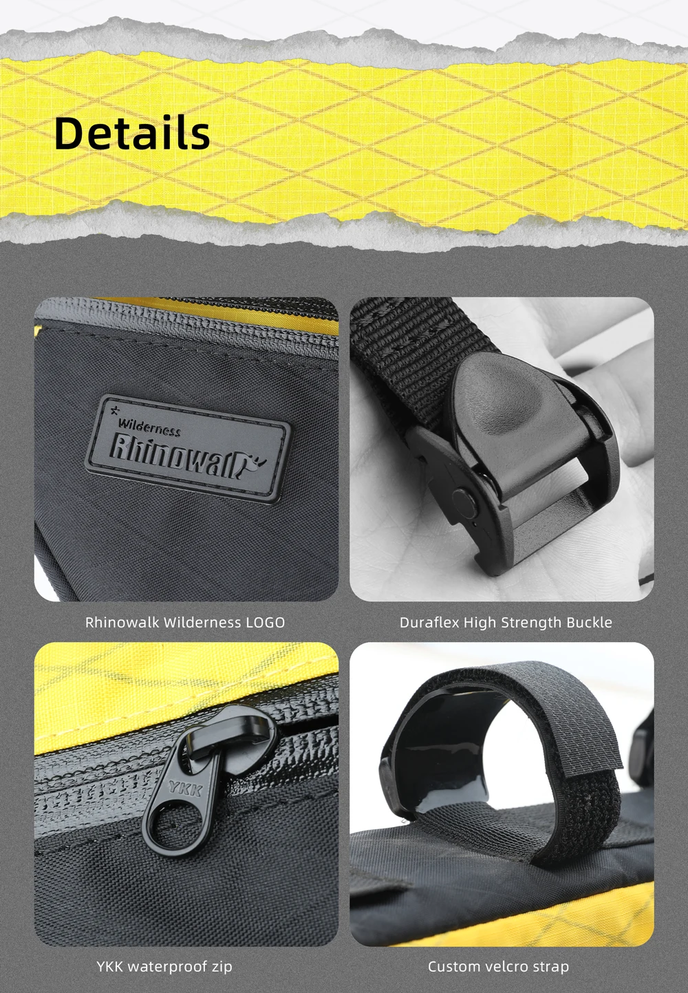 Rhinowalk Fahrrad-Dreiecksschlauchtasche, wasserabweisend, 1,7 l/2,4 l/2,9 l, Fahrrad-Rahmentasche für MTB und Rennrad, Querträger-Aufbewahrungspaket – Detail 28
