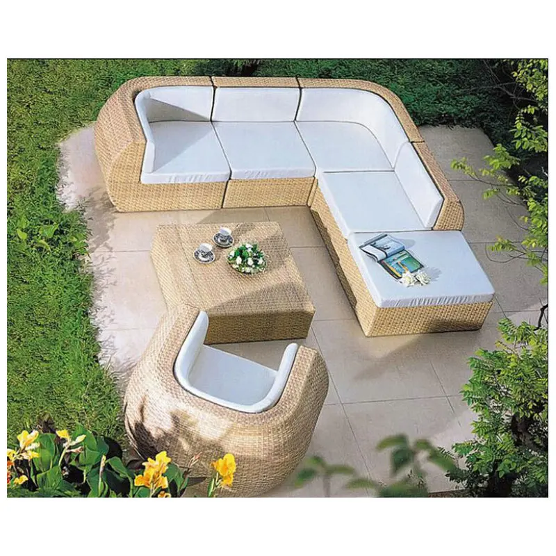 uc-Modern Complete Garden Outdoor Furniture Set Wholesale Factory Direct Sale Rattan Woven Sofa Coffee Table Decorative-