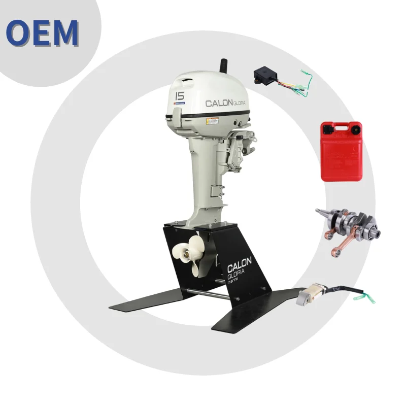 OEM Durable and Portable 2 Stroke Marine Engine 15 HP Outboard Motor  for Inflatable Boats