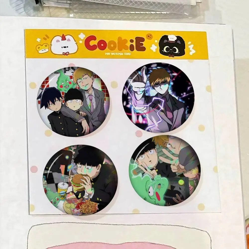 Anmie Funny A-Mob Psycho-S 100  Anime Brooches Cute Cartoon Badge Jacket Jeans Lapel Pin Gift Accessorie