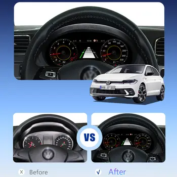 10,25 lcd digitální palubní deska pro VW Golf 5 Mk5 2004-08 rychloměr, rádio, Android přehrávač, mapy, displej, panel kokpitu 10 nejlepší prodej digitální palubní deska VW - №7