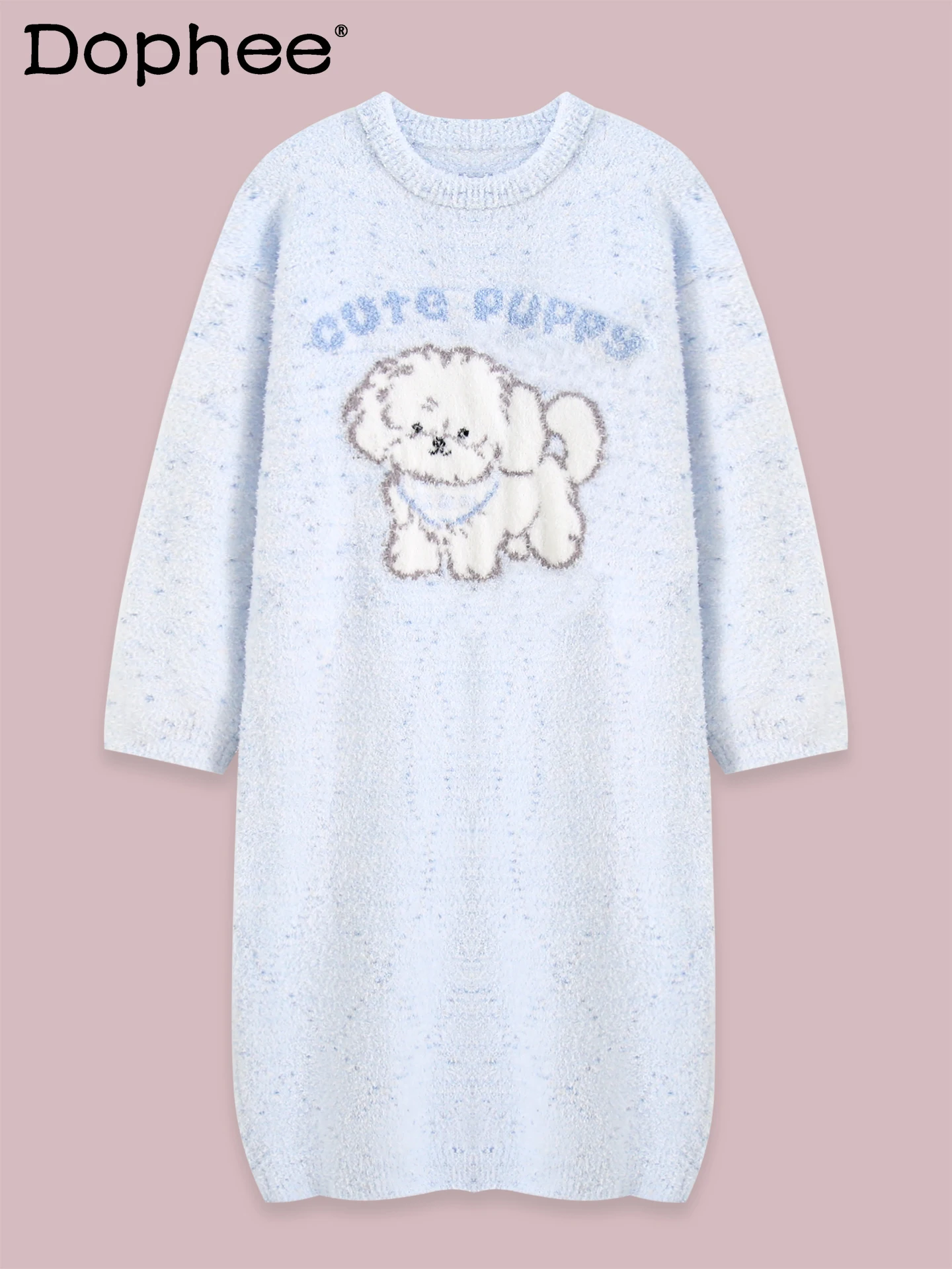 

Japanese Style Girl Thin Velvet Nightdress Women Autumn Winter 2025 Coral Fleece Homewear Soft Fluffy Homewear Pajamas Winter