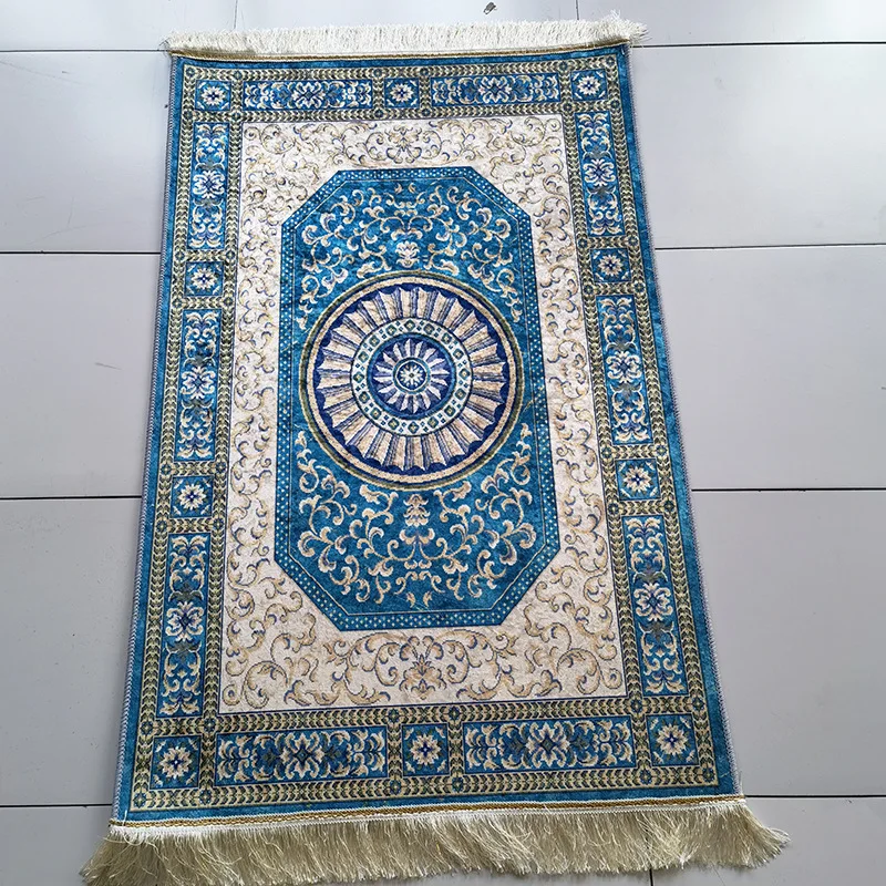 Muslim Prayer Mat Set Prayer Rug Prayer Beads Portable Home Travel Islamic Worship Blanket Storage Bag Ramadan Diamond Velvet
