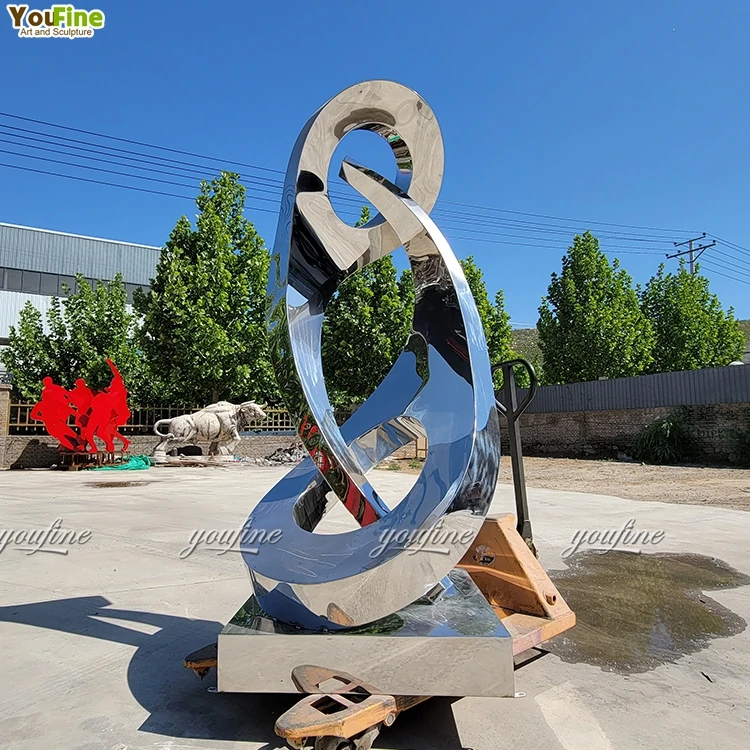 Modern Abstract Outdoor Stainless Steel Sculpture Art Decoration Metal Landscape Statue for Garden Park Hotel