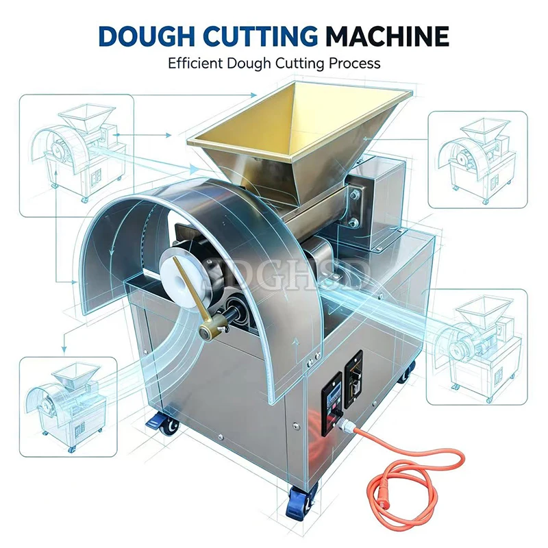 Commercial Automatic Dough Maker Divider Ball Cutting Machine Pizza Bun Bread Cookie Hot Dog Bakery