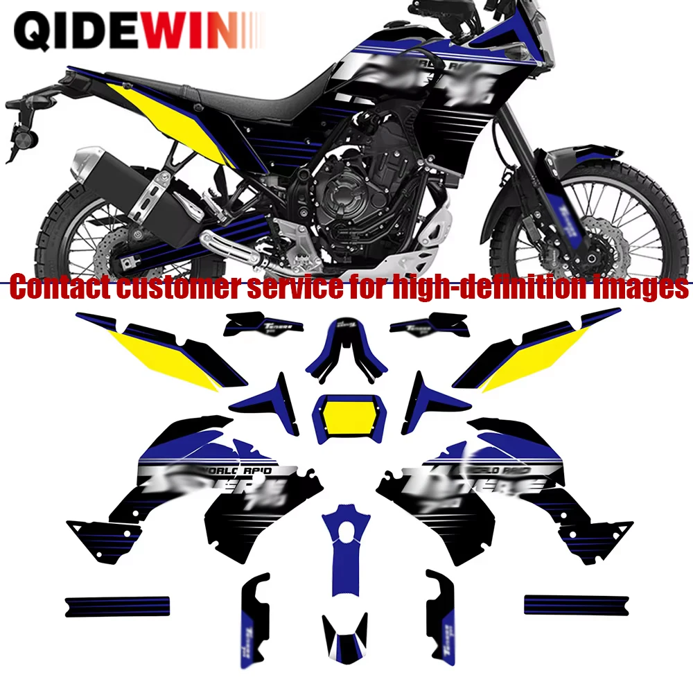 2022 2023 New TENERE 700 World Raid Motorbikes Fuel Tank Pad Stickers Tankpad Scratch Decals Protector For Yamaha Tenere700 T7