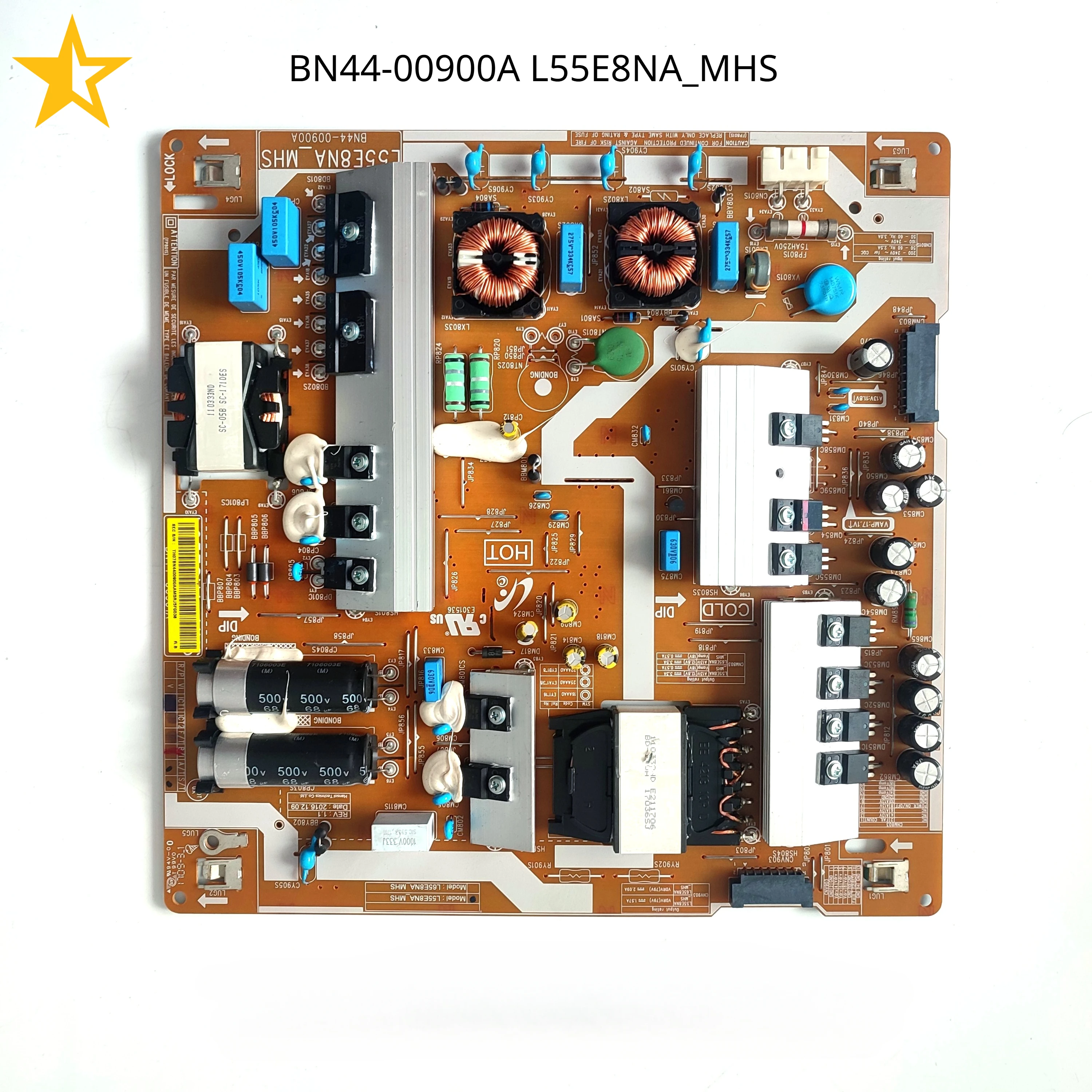 Authentic Original BN44-00900A L55E8NA_MHS Power Supply Board  is for QN65Q7FAMFXZC QN65Q7CDMFXZA QE5518CAMT TV Parts