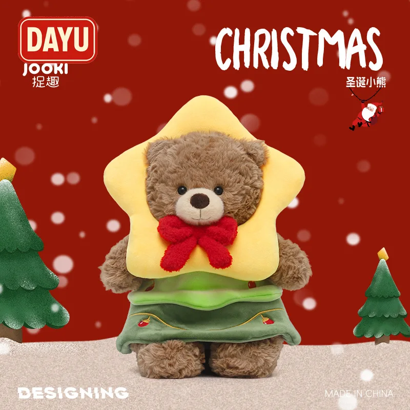 

33CM Cute Christmas Teddy Bear Plush Toy Large Soft Doll Gift for Girls Birthday