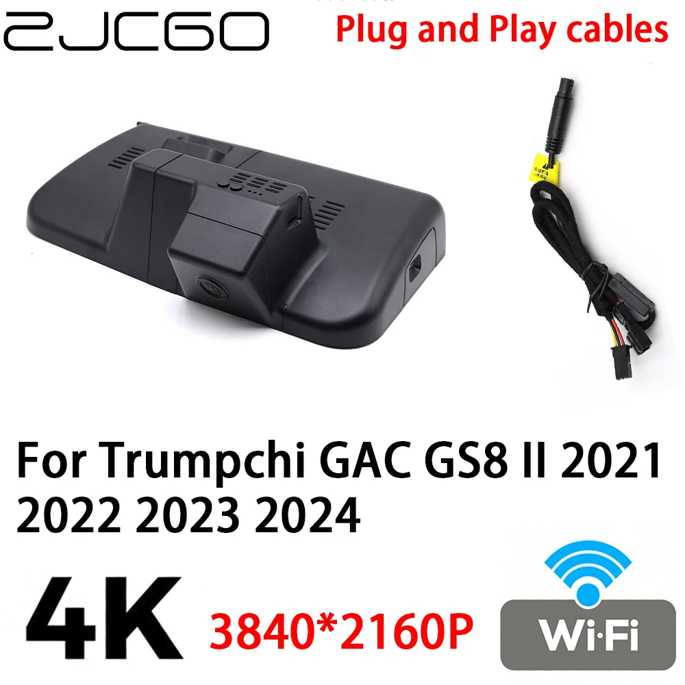 ZJCGO 4K 2160P Car DVR Dash Cam Camera Video Recorder Plug and Play for Trumpchi GAC GS8 II 2021 2022 2023 2024