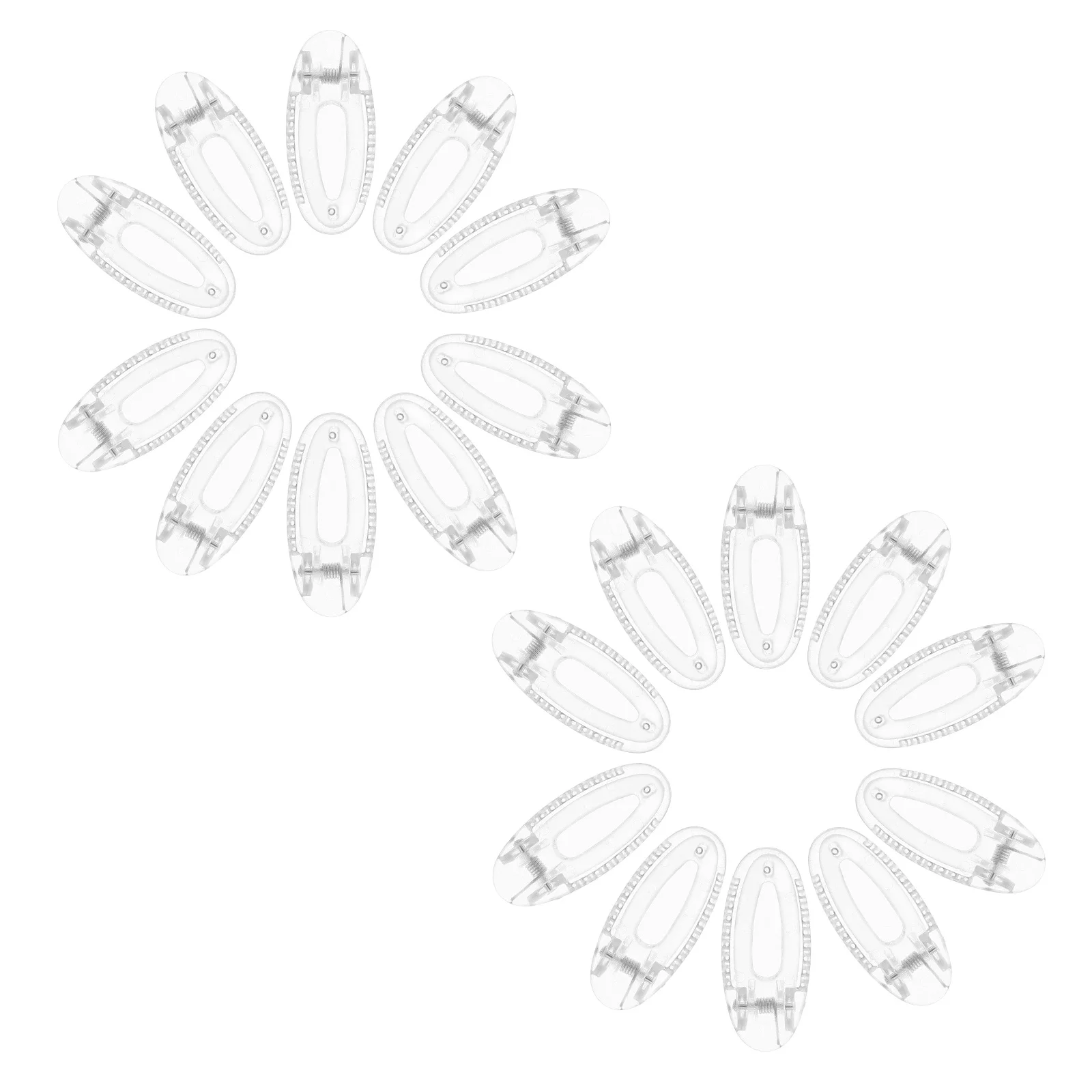 

20pcs 'S Alligator Hair Clips 4Cm Clear Oval Snap Hairpins For Side Slide Barrettes Hair