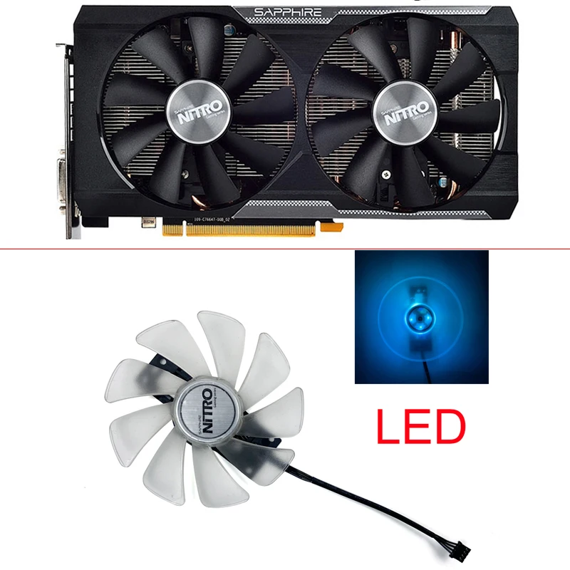 

NEW LED Cooling Fan 100MM 4PIN GAA8B2U GAA8S2U R9 380 GPU FAN For Sapphire R9 380 380X Graphics Card Fans