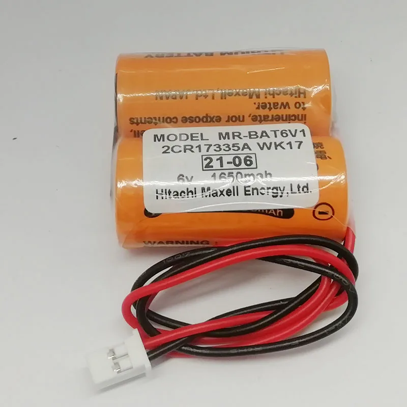1pce PLC MR-BAT6V1 2CR17335A WK17 6V بطارية ليثيوم