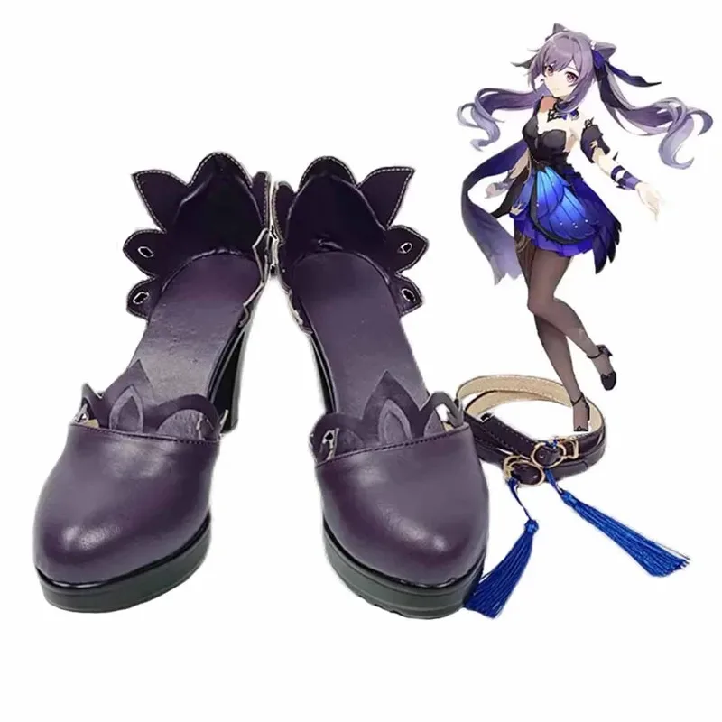 

NewGenshin Impact Keqing Cosplay Shoes Boots Game Anime Carnival Party Halloween Chritmas Outfit Props2025