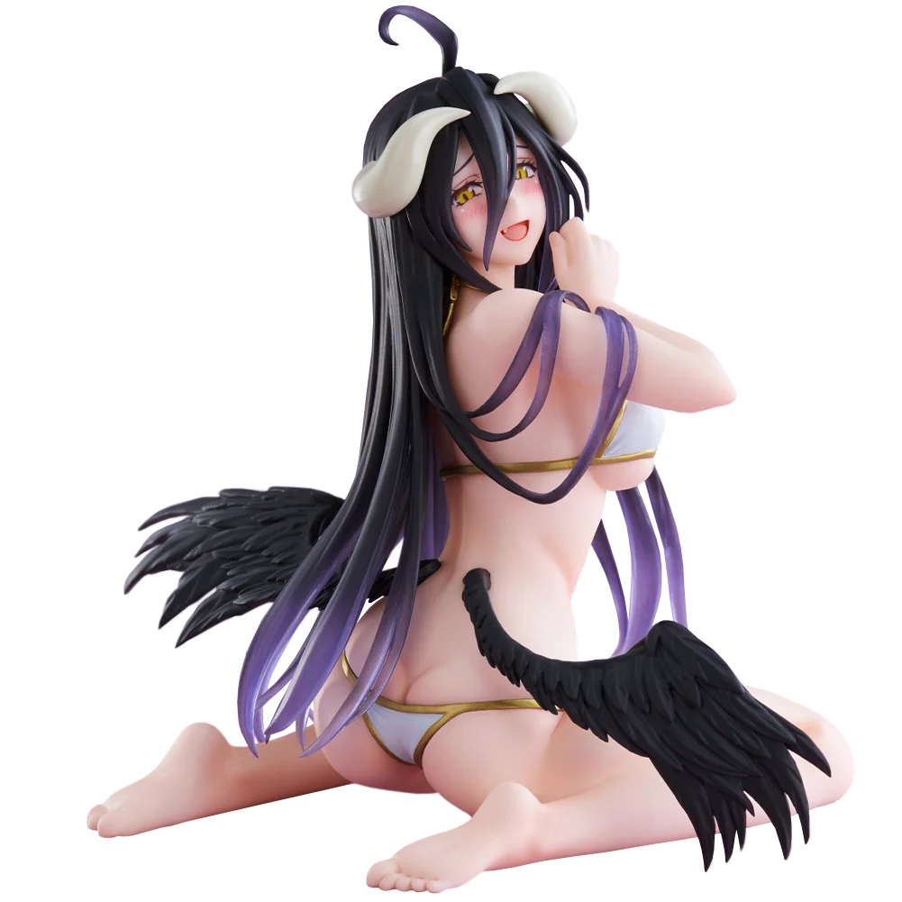 13cm Albedo Anime Figure Swimsuit kneeling posture Albedo Action Figure PVC sexy Model Toys Doll Adult Collection Christmas Gift