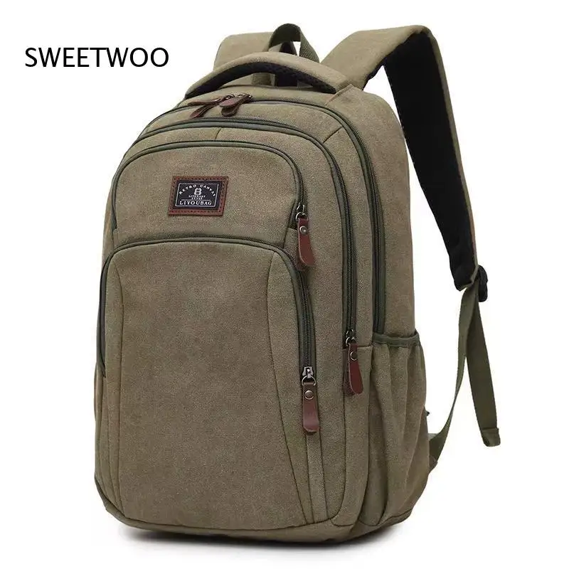 Men Women Ins-Earth-Tone Casual Outdoor Commute Laptop Student Schoolbag