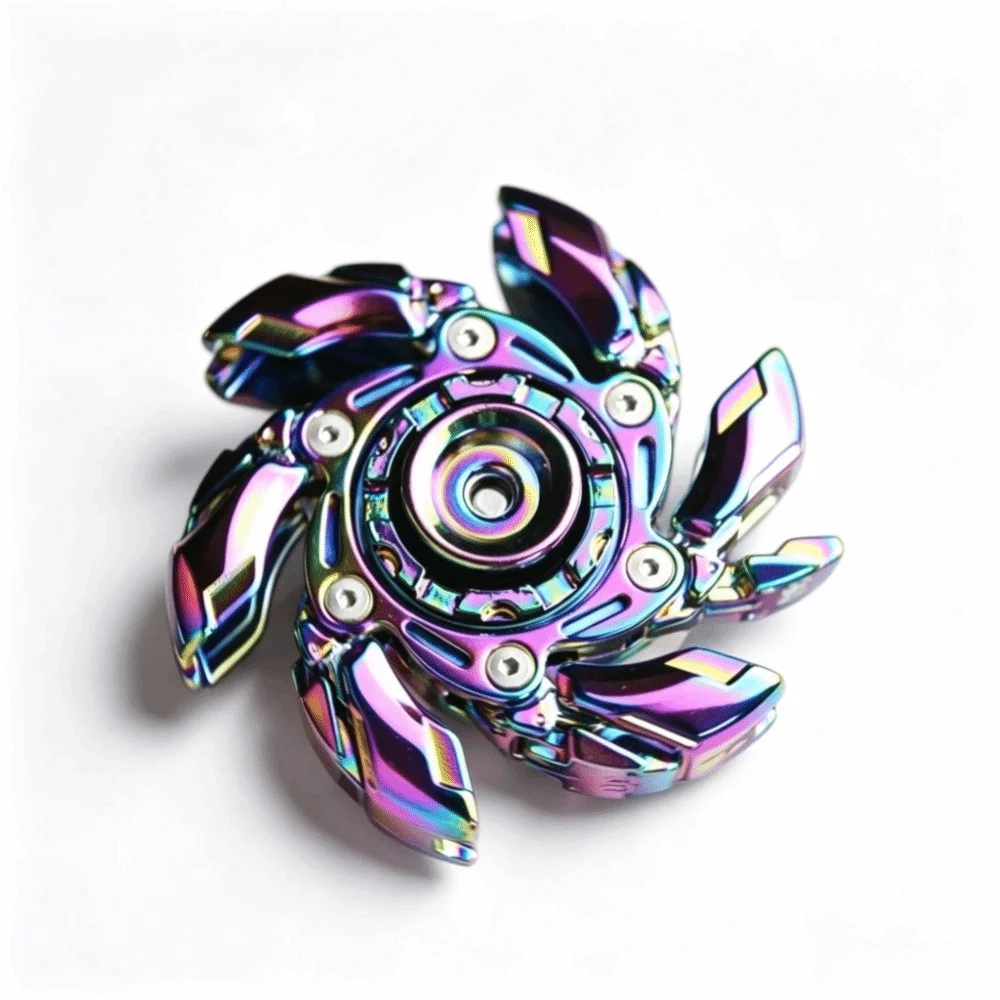 Adult Mechanical Fidget Spinner Deformable Premium Alloy Spinning Magnetic Metal Smooth Spin Gyro Office Relaxation