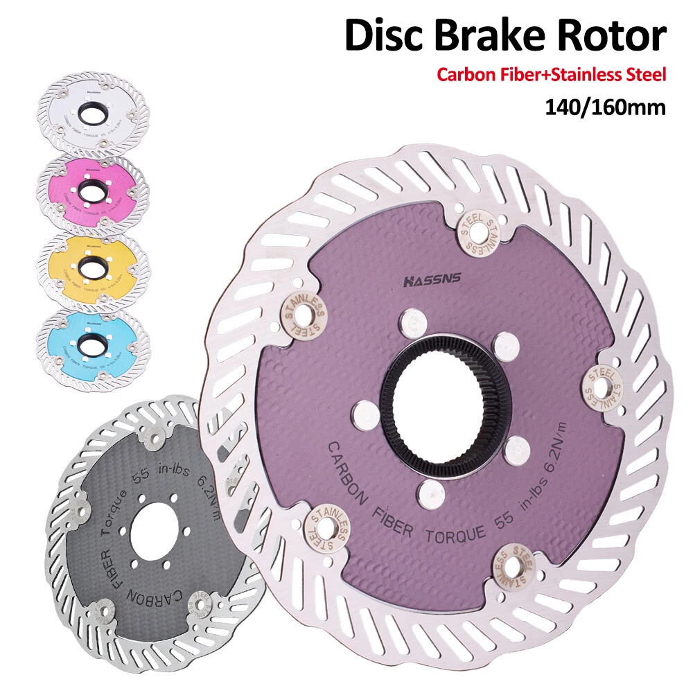 

Floating Bicycle Disc Brake Rotor 140/160mm 6-Bolt Center Lock Carbon Fiber Bike Brake Rotors for Shimano SRAM